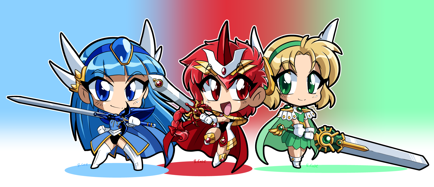 Light magic chibi devils clover retribution. Чиби рыцарь. Magic Knight Rayearth Hououji Fuu Ryuuzaki Umi Shidou. Технолог Чиби Рыцари. Магическая битва Чиби.