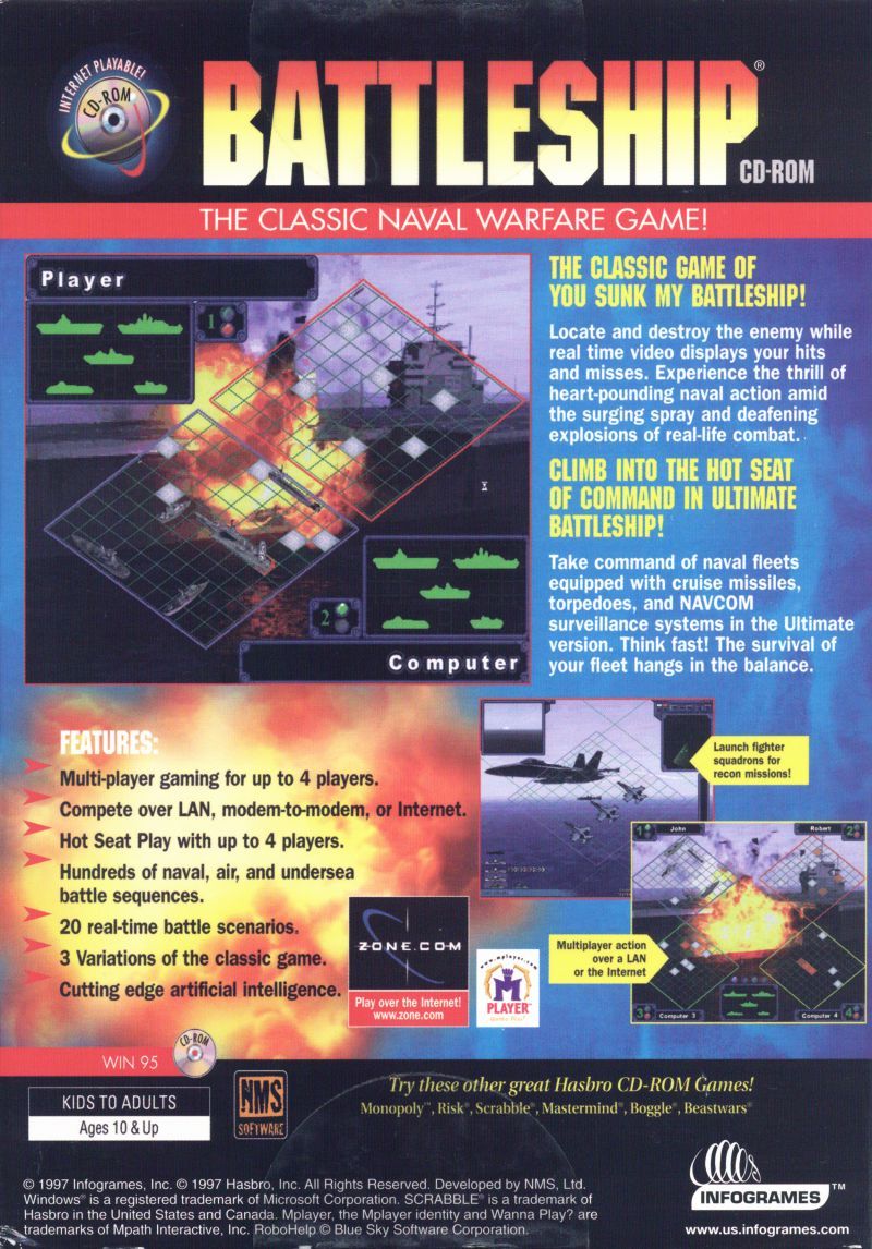 Обложки Battleship: The Classic Naval Warfare Game на Old-Games.RU