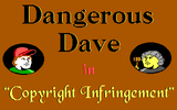 [Скриншот: Dangerous Dave in "Copyright Infringement"]