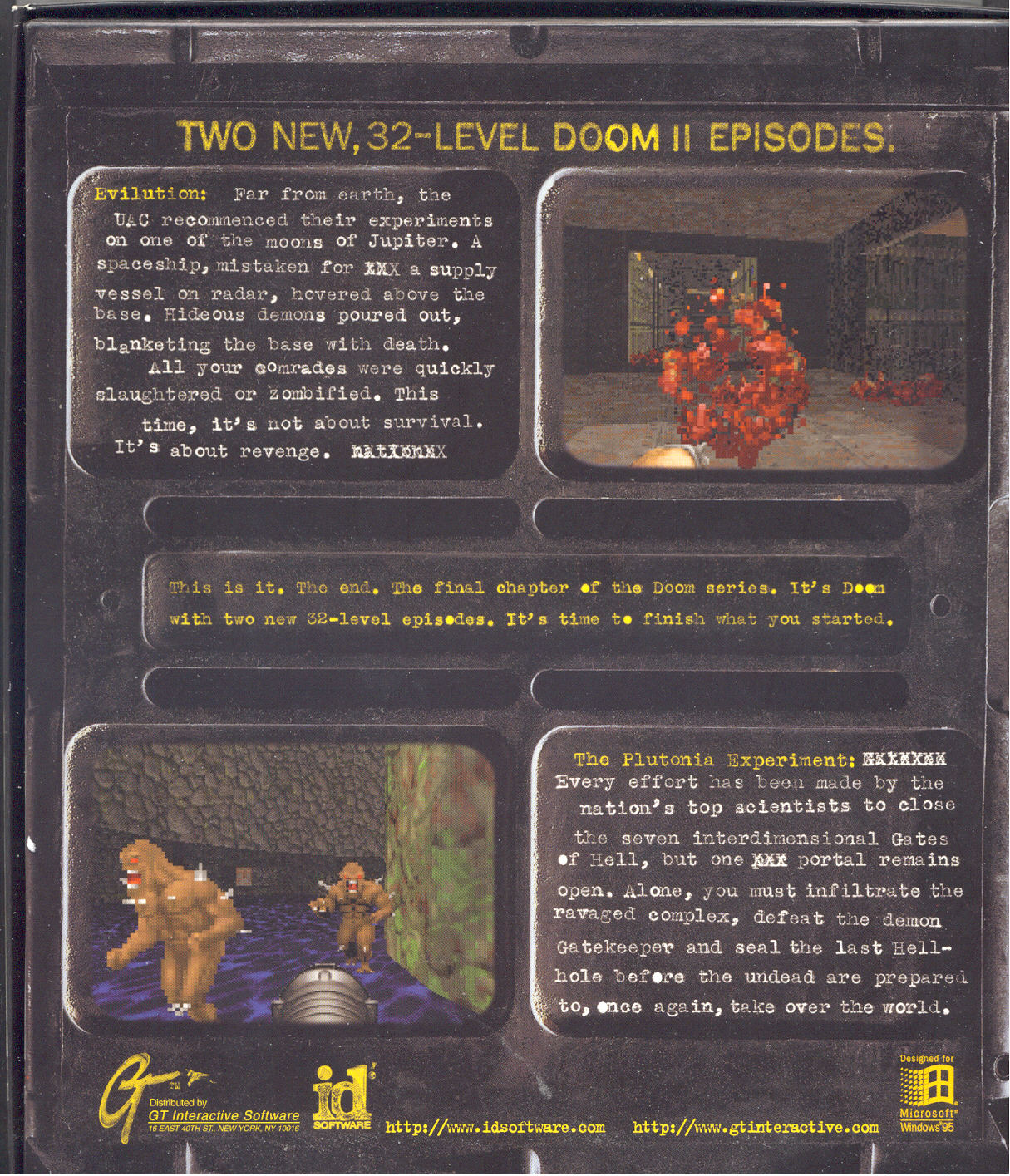 Обложки Final DOOM: The Plutonia Experiment на Old-Games.RU