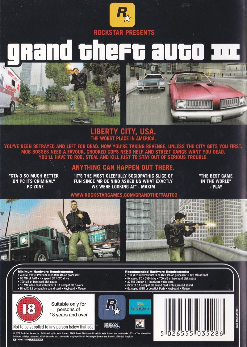 Обложки Grand Theft Auto III на Old-Games.RU