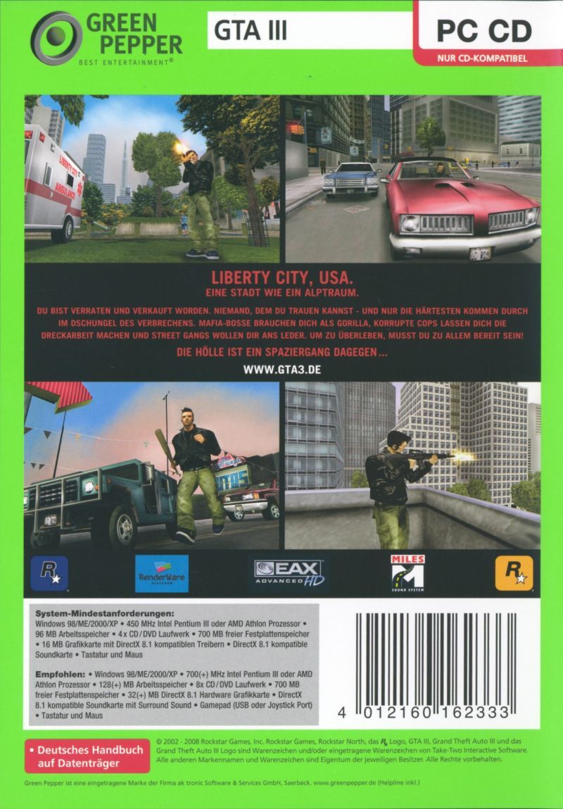 Обложки Grand Theft Auto III на Old-Games.RU