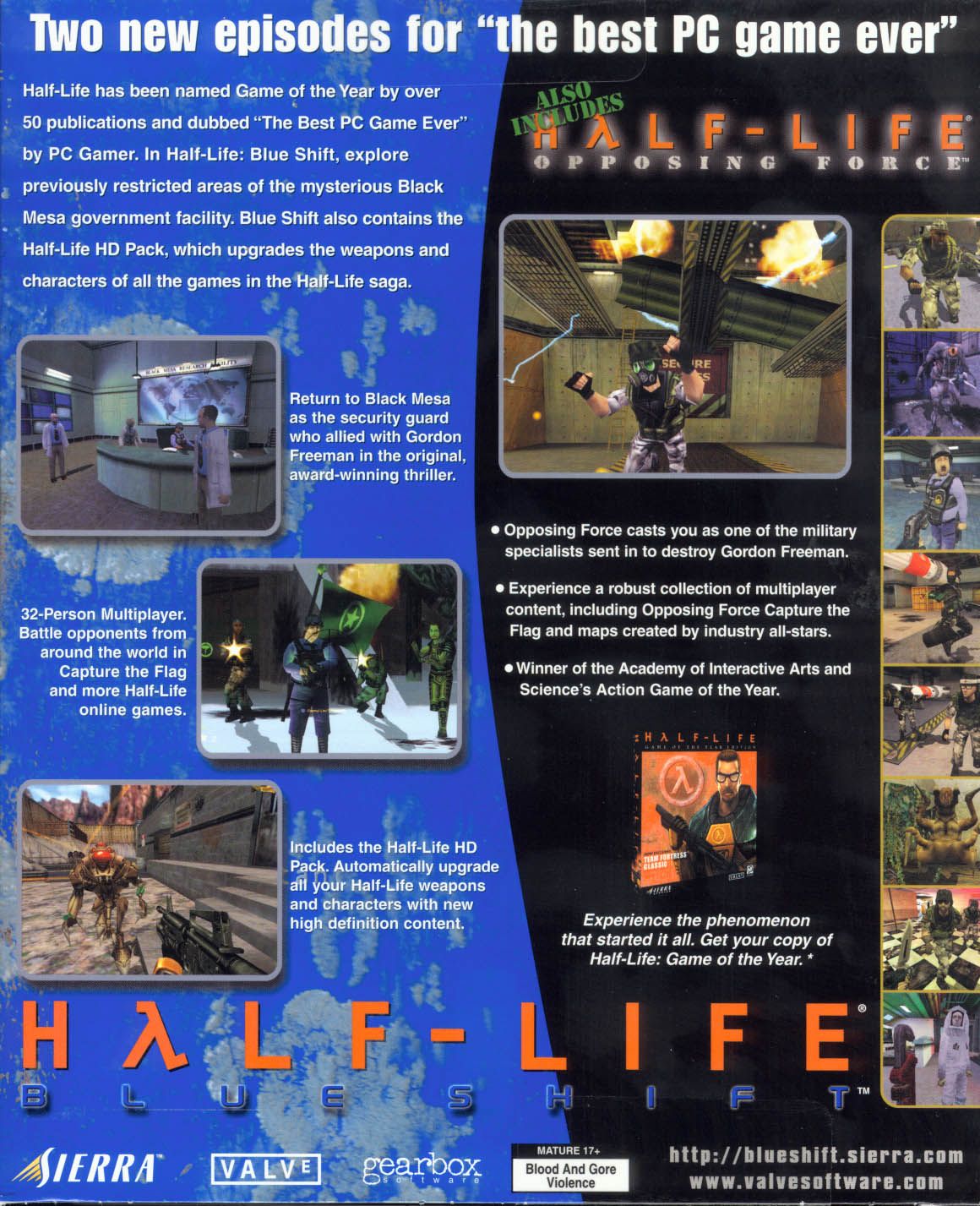 Обложки Half-Life: Blue Shift на Old-Games.RU