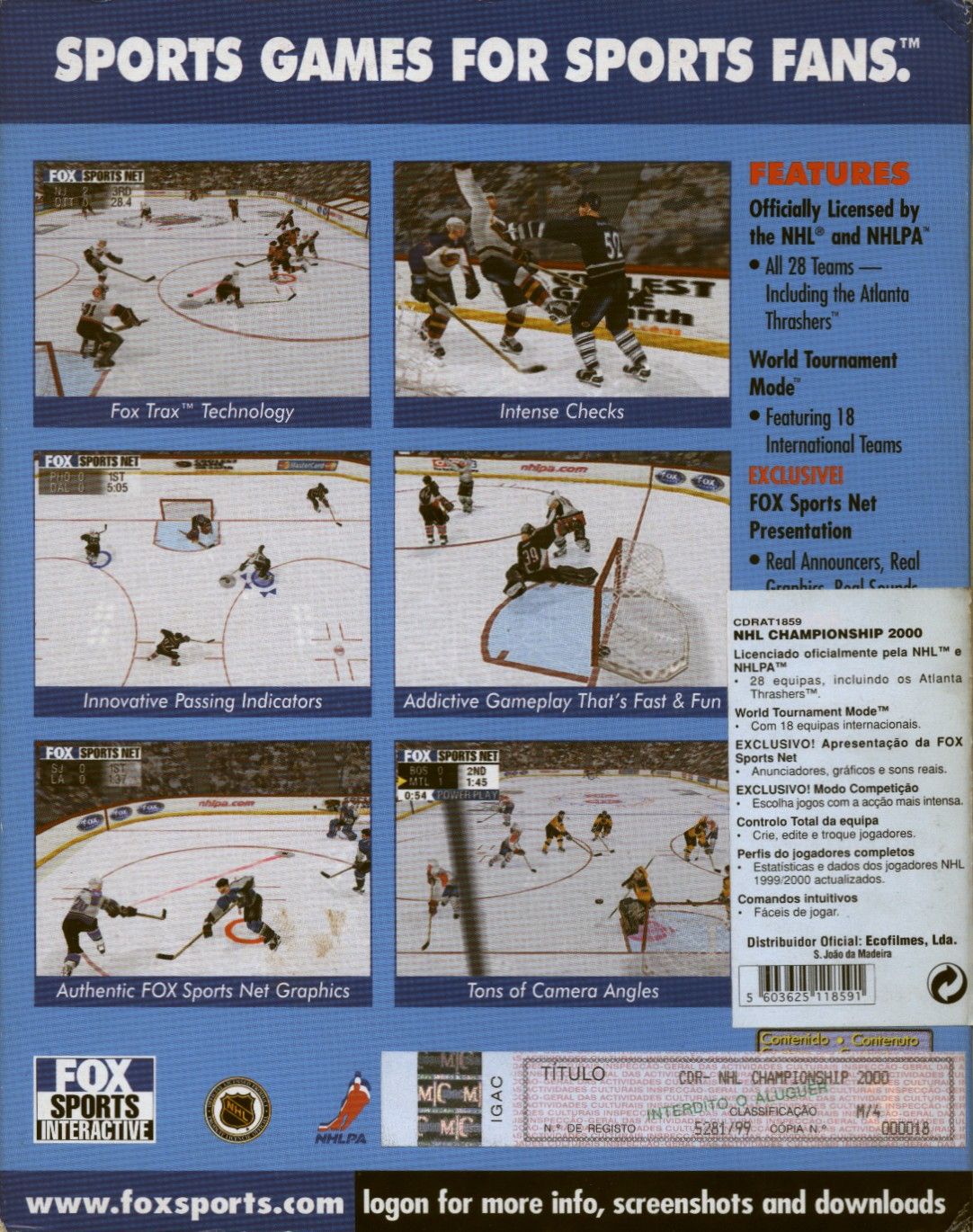 Обложки NHL Championship 2000 на Old-Games.RU