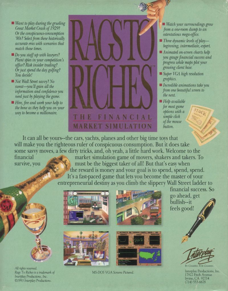 Обложки Rags to Riches: The Financial Market Simulation на Old-Games.RU