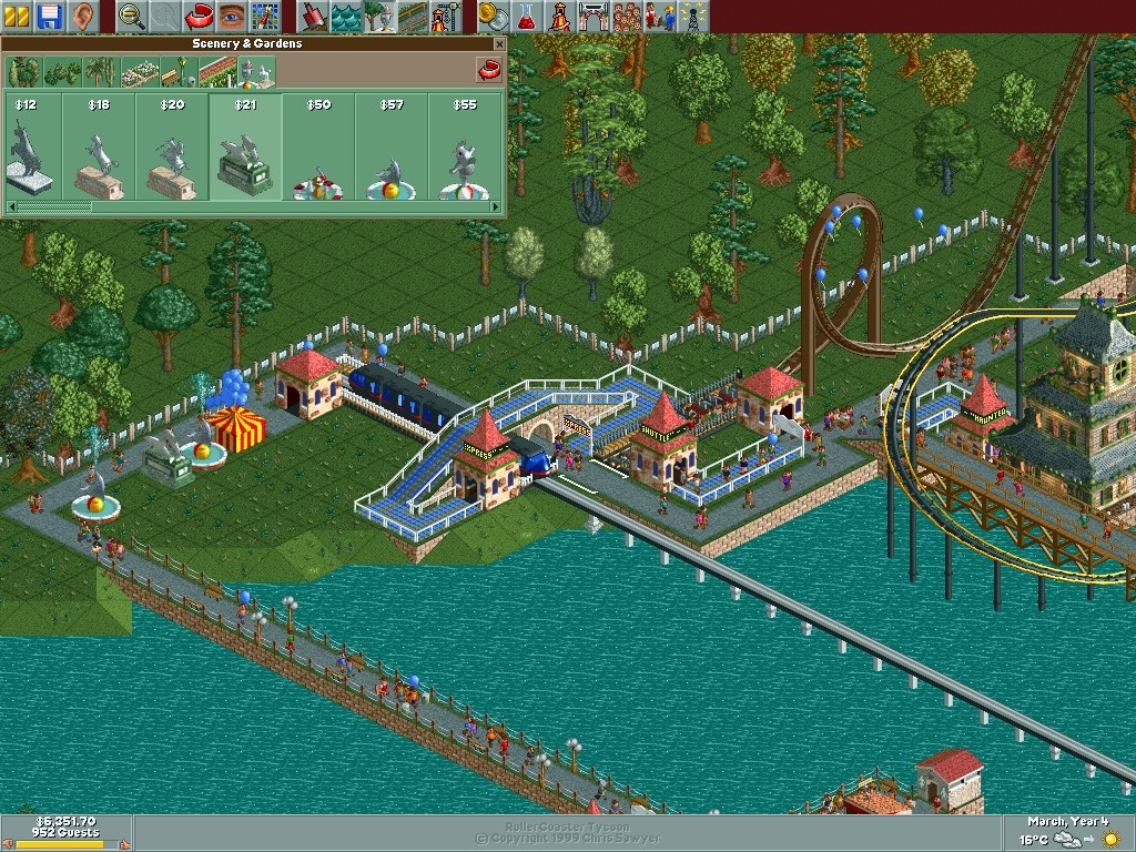 Скриншоты RollerCoaster Tycoon Deluxe на Old-Games.RU