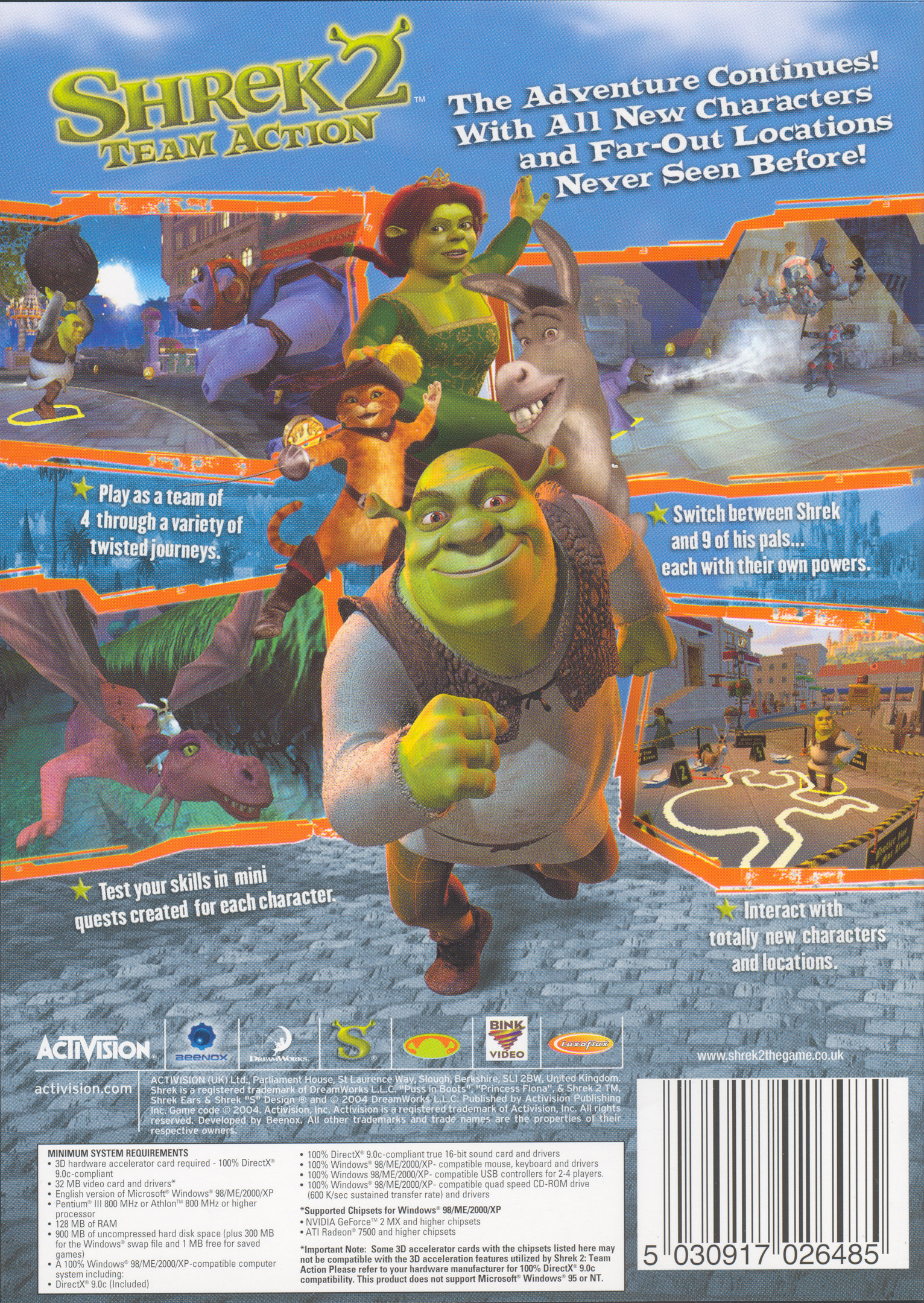 Обложки Shrek 2: Team Action на Old-Games.RU