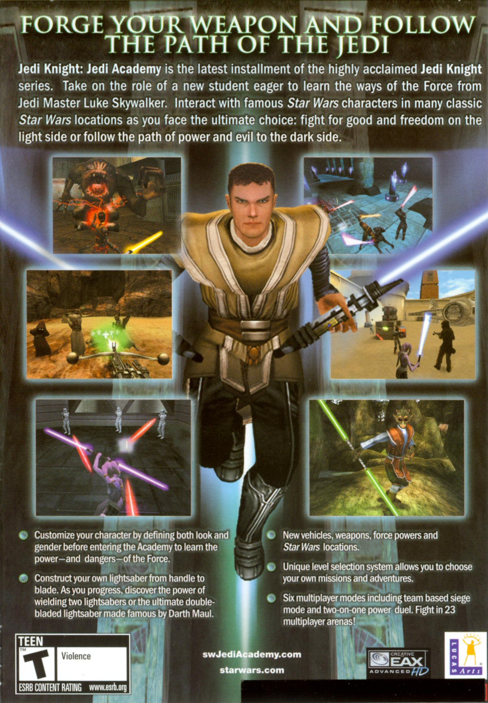 Обложки Star Wars: Jedi Knight - Jedi Academy на Old-Games.RU