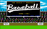 The World's Greatest Baseball Game