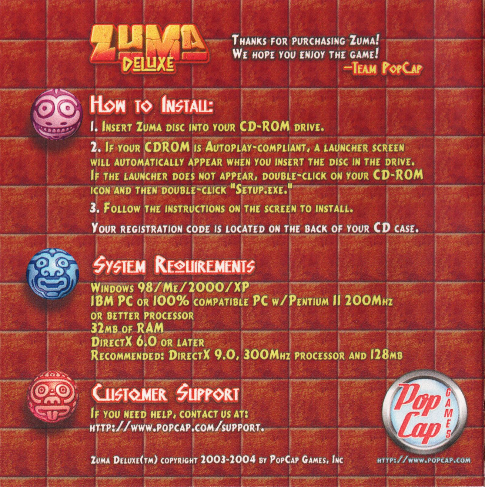 Обложки Zuma Deluxe на Old-Games.RU